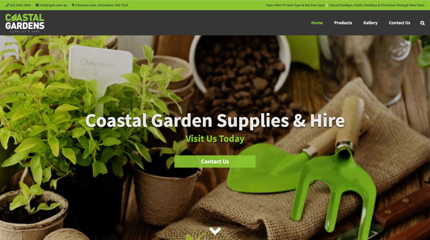 Coastal Garden Supplies Responsive Website Design